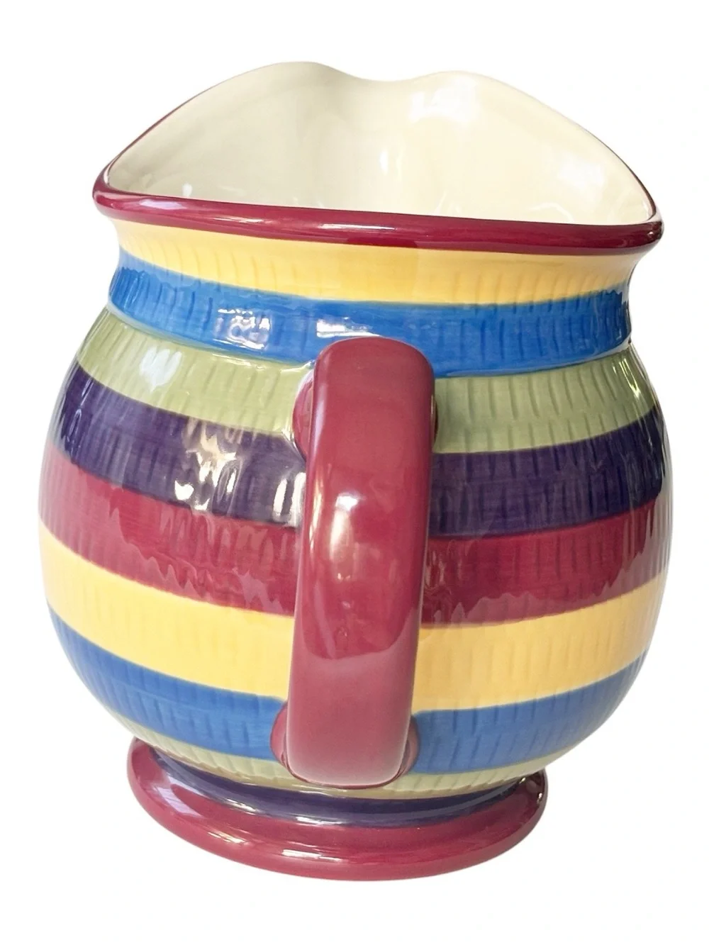 Longaberger Bright Multi Color Collection 80 ounce Pitcher